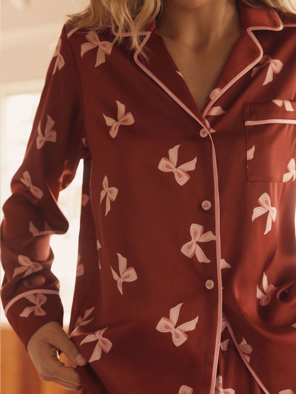 Anthropologie Pajama Set Beach Riot Livy Top and Connie Sleep Pants New Medium - Picture 2 of 8